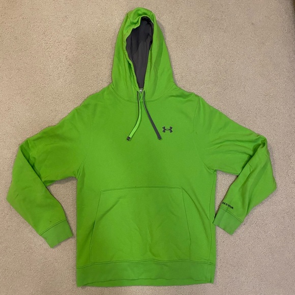 neon green under armour hoodie